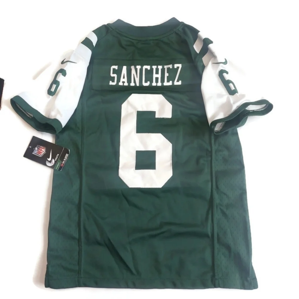 Nike New York Jets Jersey Youth Size M (10/12) Mark Sanchez #6 On Field Green - Picture 7 of 9
